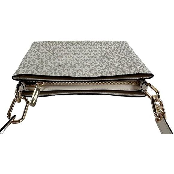 NWT Michael Kors Womens Trisha Triple Compartment Crossbody (Lt Cream Multi)-OS - Picture 3 of 7